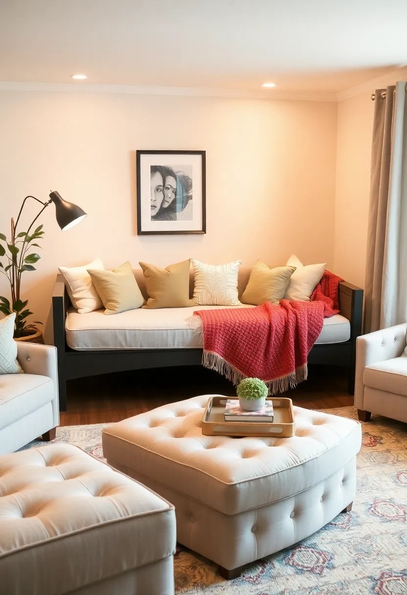 21 Cozy Aesthetic Living Room Ideas to Transform Your Space (Don't Miss #7!) - 12. Multi-Functional Spaces