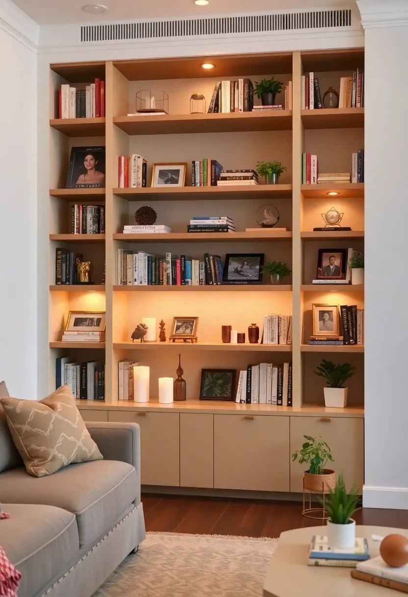 21 Cozy Aesthetic Living Room Ideas to Transform Your Space (Don't Miss #7!) - 15. Customizable Shelving