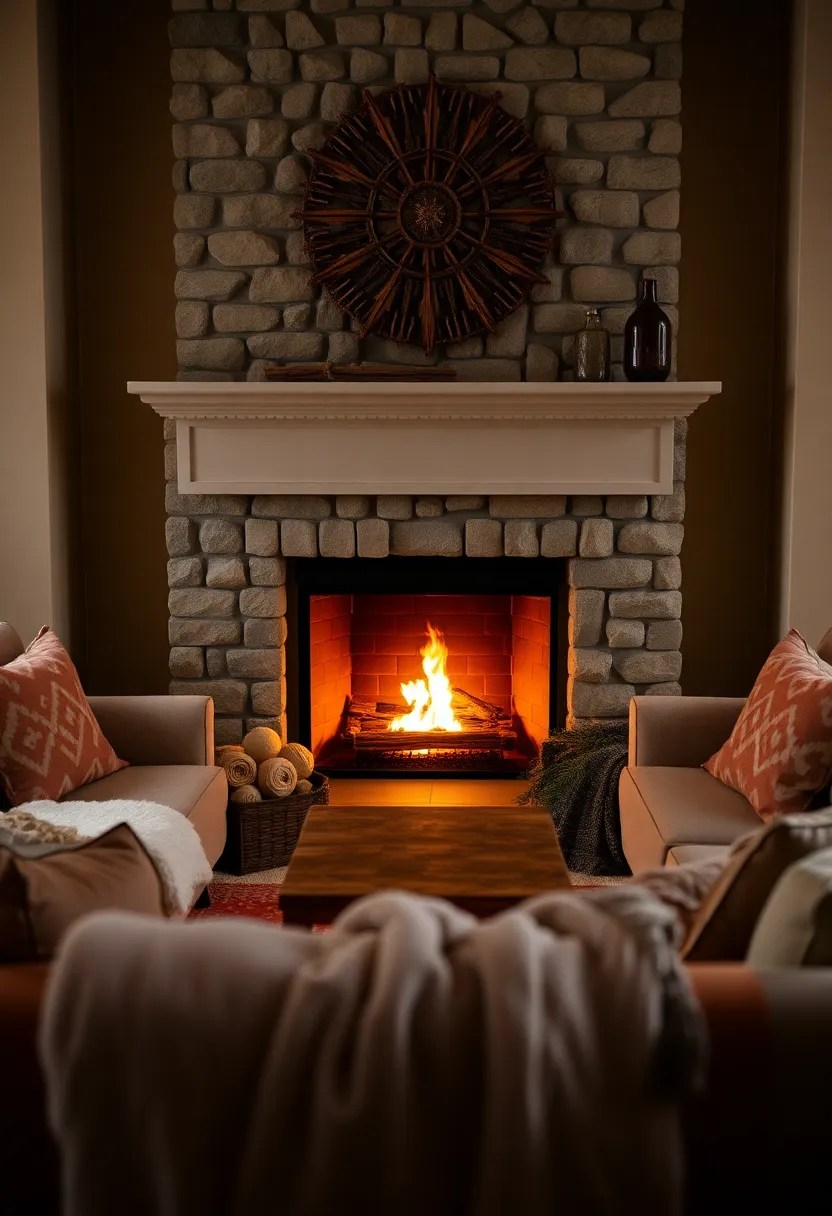 21 Cozy Aesthetic Living Room Ideas to Transform Your Space (Don't Miss #7!) - 17. Cozy Fireplace