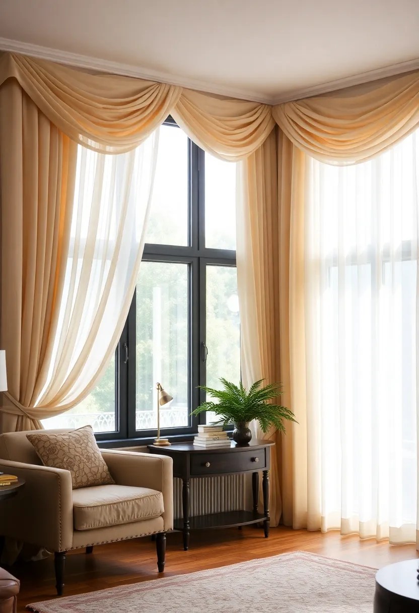 21 Cozy Aesthetic Living Room Ideas to Transform Your Space (Don't Miss #7!) - 20. Elegant Curtains