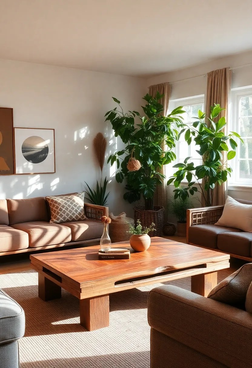 21 Cozy Aesthetic Living Room Ideas to Transform Your Space (Don't Miss #7!) - 8. Natural Elements